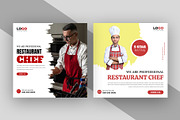 Restaurant Chef Social Media Post, a Social Media Template by nandinigraphics (Thumbnail 1 of 2)