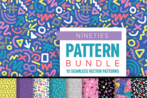 NINETIES Pattern Bundle, a Pattern Graphic by Anugraha Design