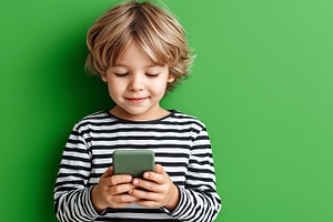 Little boy with curly hair, a Technology Photo by MistyDay