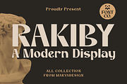 Rakiby - A Display Typeface, a Sans Serif Font by Marvadesign (Thumbnail 1 of 6)