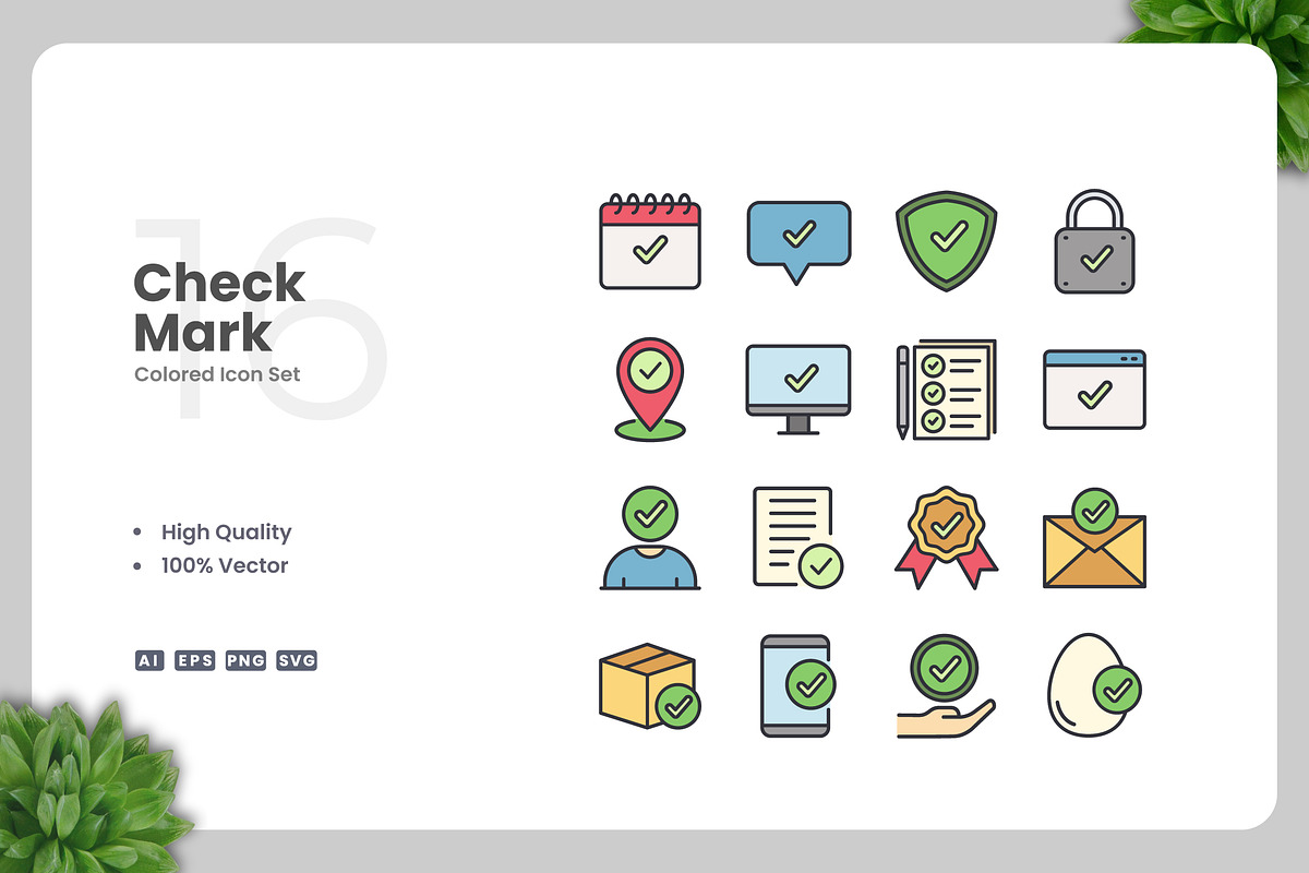 Checkmark Colored Icons