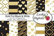 Black and Gold Digital Paper Pattern, a Texture Graphic by Leska's Digitals (Thumbnail 1 of 6)