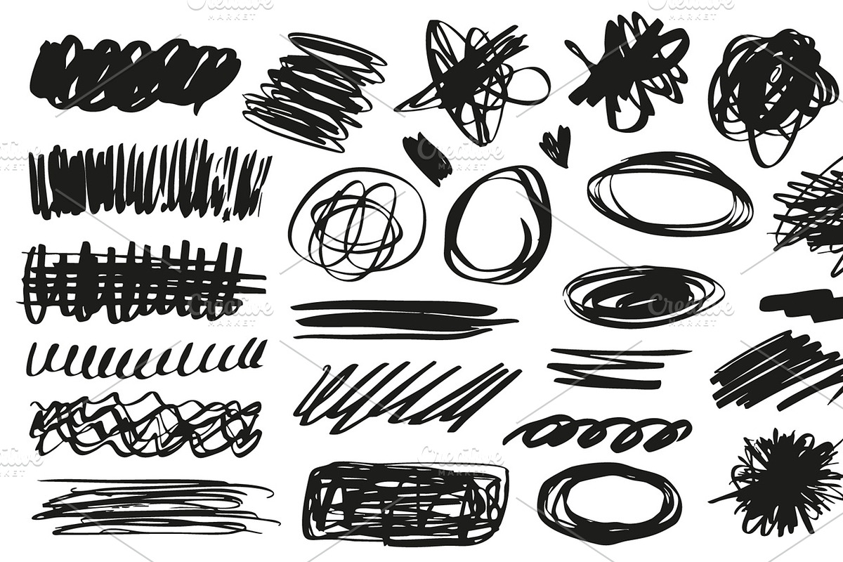 Marker Scribbles Pack, a Texture Graphic by alexdndz (Photo 9 of 11)