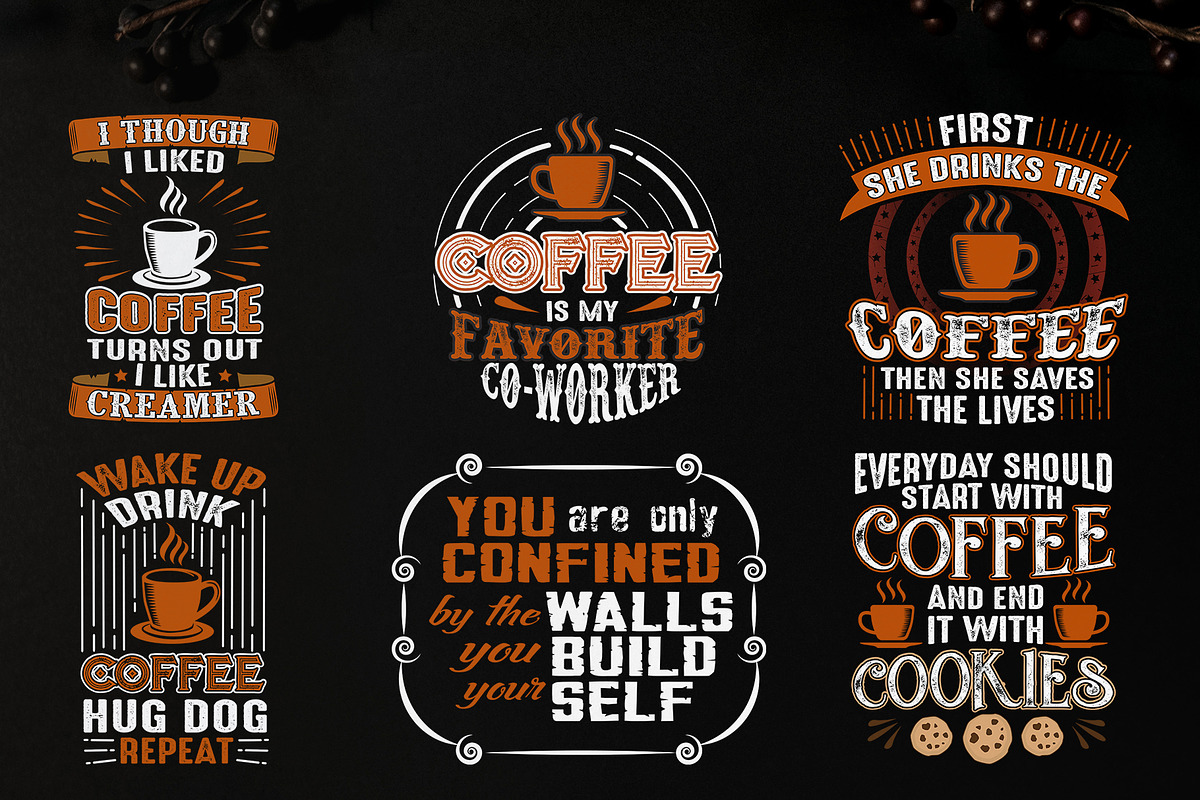 Coffee Quotes SVG Vol 6, a Decorative Illustration by Tosca Digital (Photo 4 of 4)