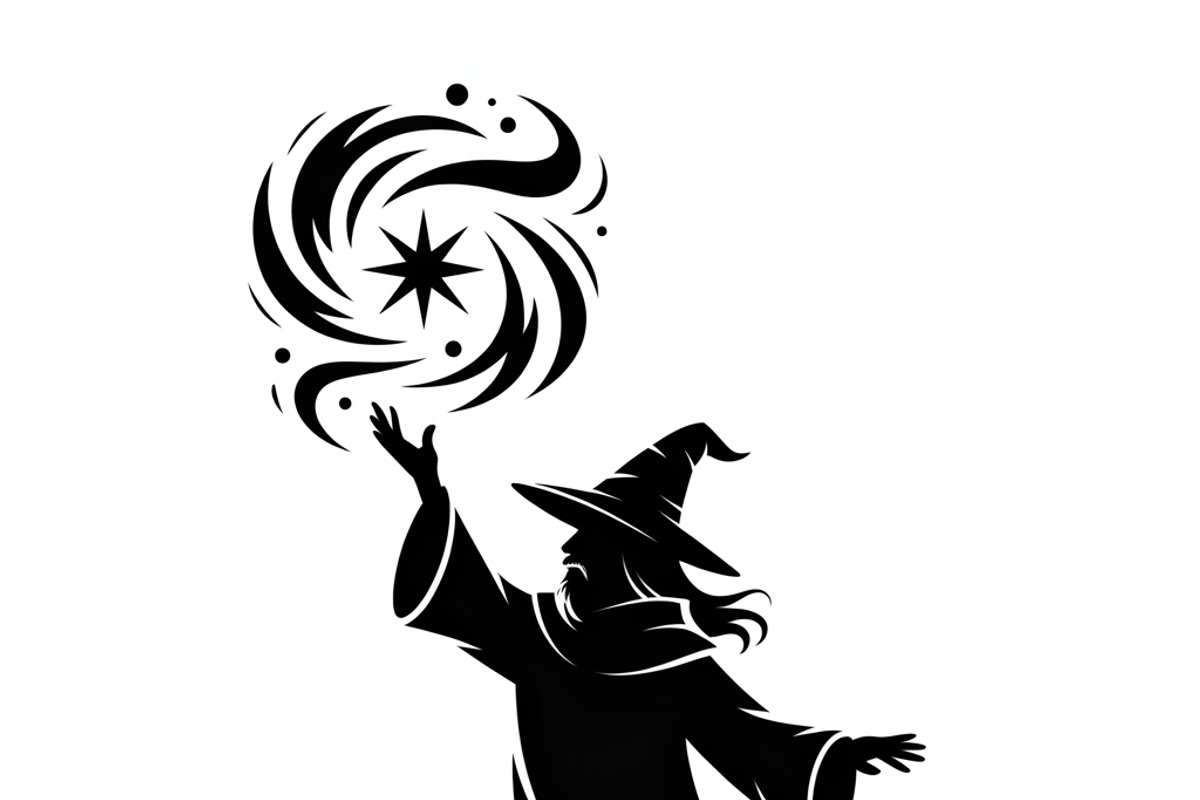silhouette a mysterious wizard, an Illustration by Amazin_art (Photo 7 of 19)