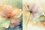 Soft watercolour flowers set, a Texture Graphic by Olha Klein (Thumbnail 2 of 4)