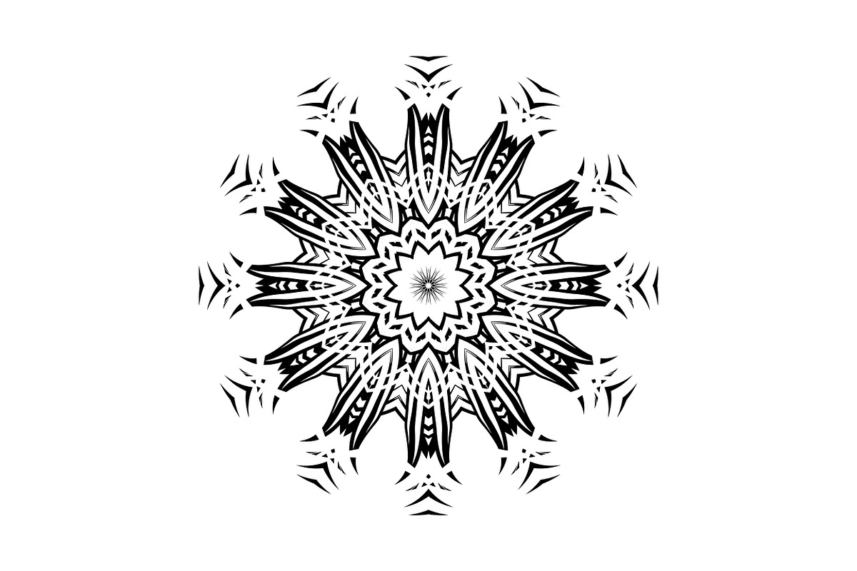 Modern Black and White Mandala Pack, a Decorative Illustration by NJ Himel (Photo 59 of 101)
