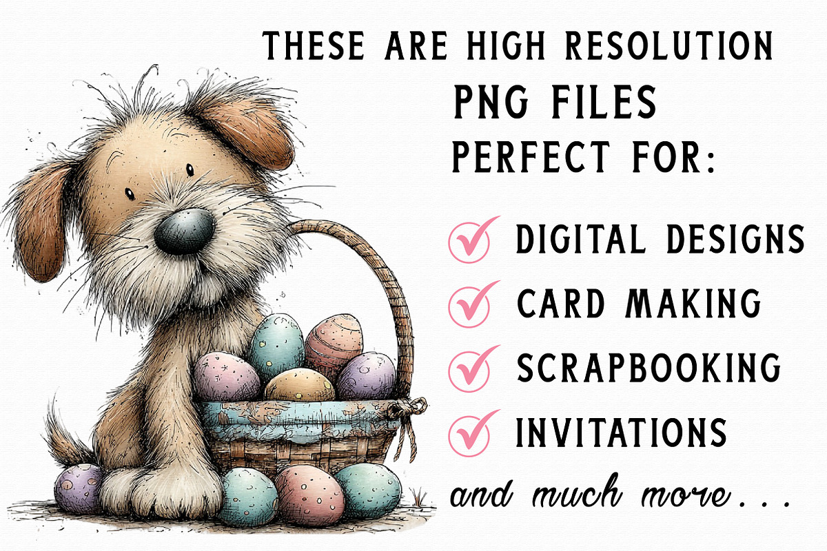 Whimsical Easter Dogs Clipart, an Illustration by Libby Wishes (Photo 6 of 6)