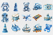Baby Boy Blue Toys Clipart, an Illustration by Rose Art (Thumbnail 2 of 5)