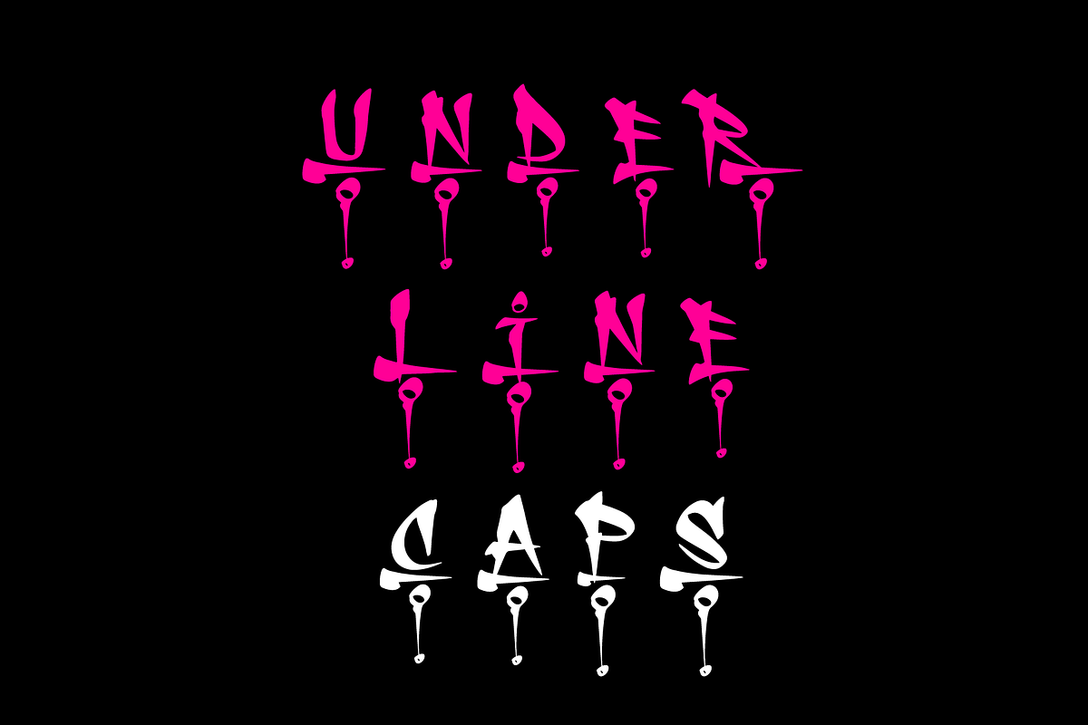UNDERLINE CAPS, a Blackletter Font by Beau Hopps Design (Photo 3 of 6)