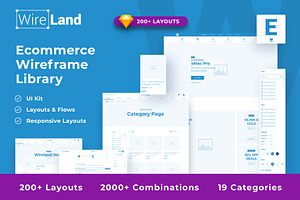 Ecommerce Wireframe Library & UI Kit