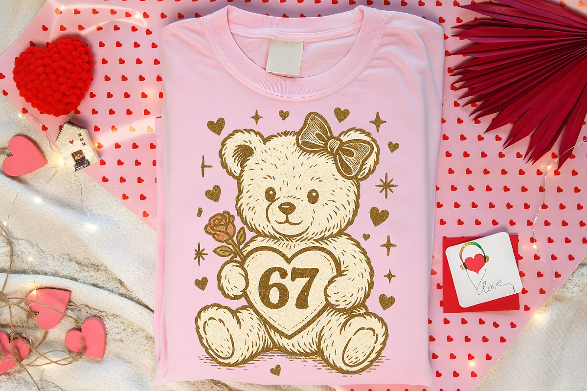 67 Valentines Teddy Png, Valentine, an Illustration by Canvas Craft (Photo 5 of 7)