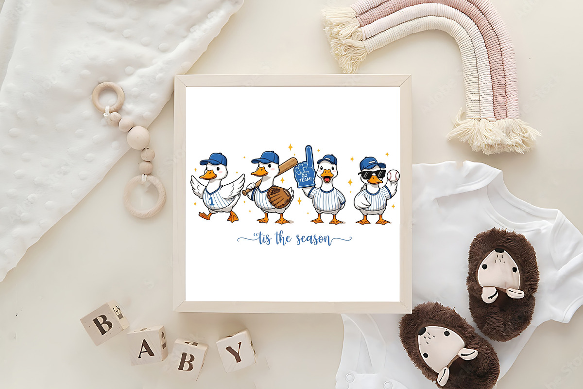 Funny Baseball Goose Game Day Png, an Illustration by CraftArtStudio (Photo 4 of 4)