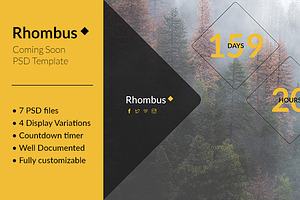 Rhombus Coming Soon PSD Template