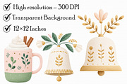 Cute Boho Christmas Clipart, an Illustration by Libby Wishes (Thumbnail 3 of 7)
