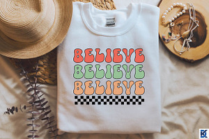 Retro Believe Svg