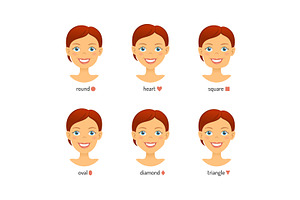 Woman face different types