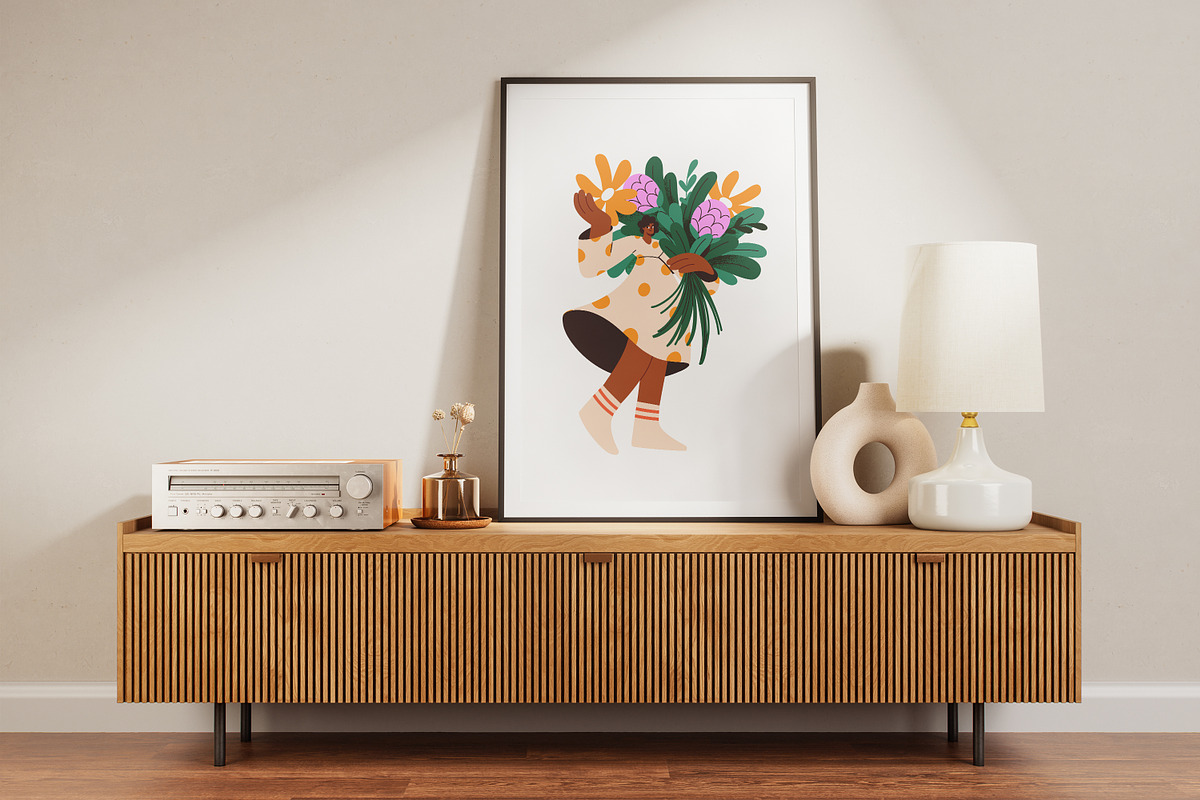 People holding flower bouquets set, a Person Illustration by Good Studio (Photo 16 of 16)