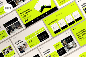 White Modern Data Analyst PPT, a Presentation Template by graphicook