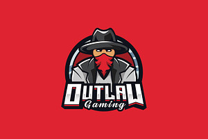 Outlaw Mascot Logo Template