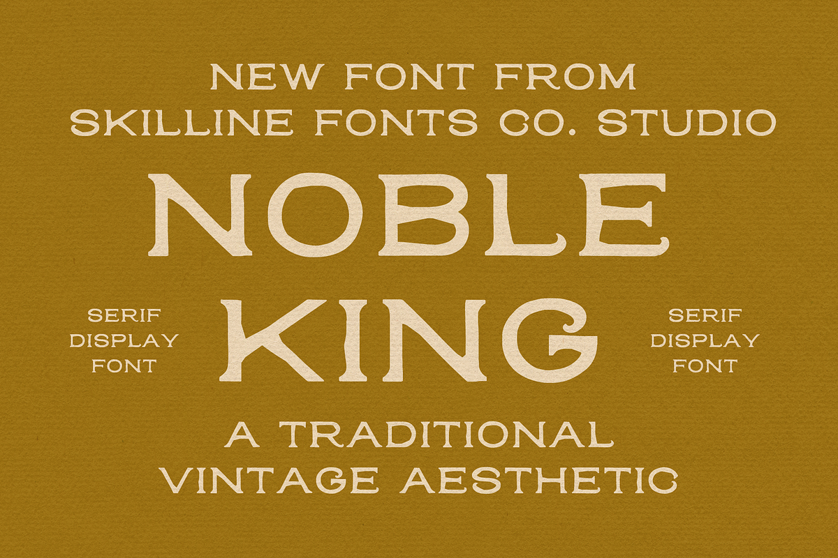 SFC Noble King, a Serif Font by Skilline Supply Co. (Photo 7 of 8)