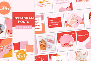 Bright Retro Instagram Posts
