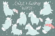 Cute horse - kids set, an Animal Illustration by Artnis (Thumbnail 1 of 5)