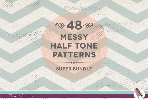 48 Messy Halftone Digital Patterns preview 6