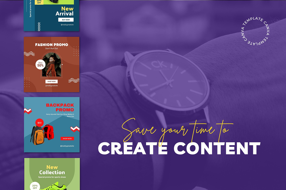 Fashion Sale Content Instagram Posts, a Social Media Template by emcrea (Photo 4 of 9)