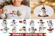 Snowman Christmas PNG Bundle, an Object Graphic by Digi_Design_World (Thumbnail 2 of 6)