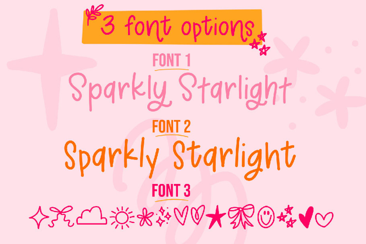 Simply Sparkle Handwritten Font, a Handwritten Font by longleafprints (Photo 3 of 9)