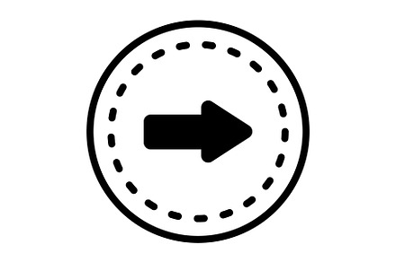 Arrow right solid black icon, a Solid Icon by Web Incredible