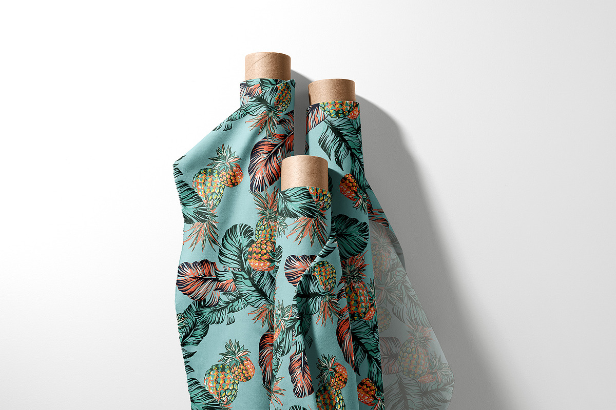 Tropical Leaf and Pineapple Pattern, a Pattern Graphic by StudioGlouna (Photo 5 of 5)