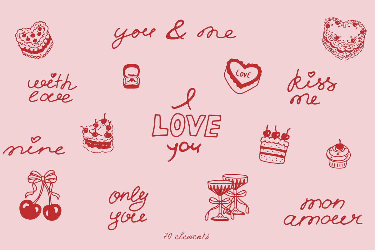 Valentine’s Day Clipart Bundle, an Object Graphic by Lisa Mill (Photo 8 of 10)