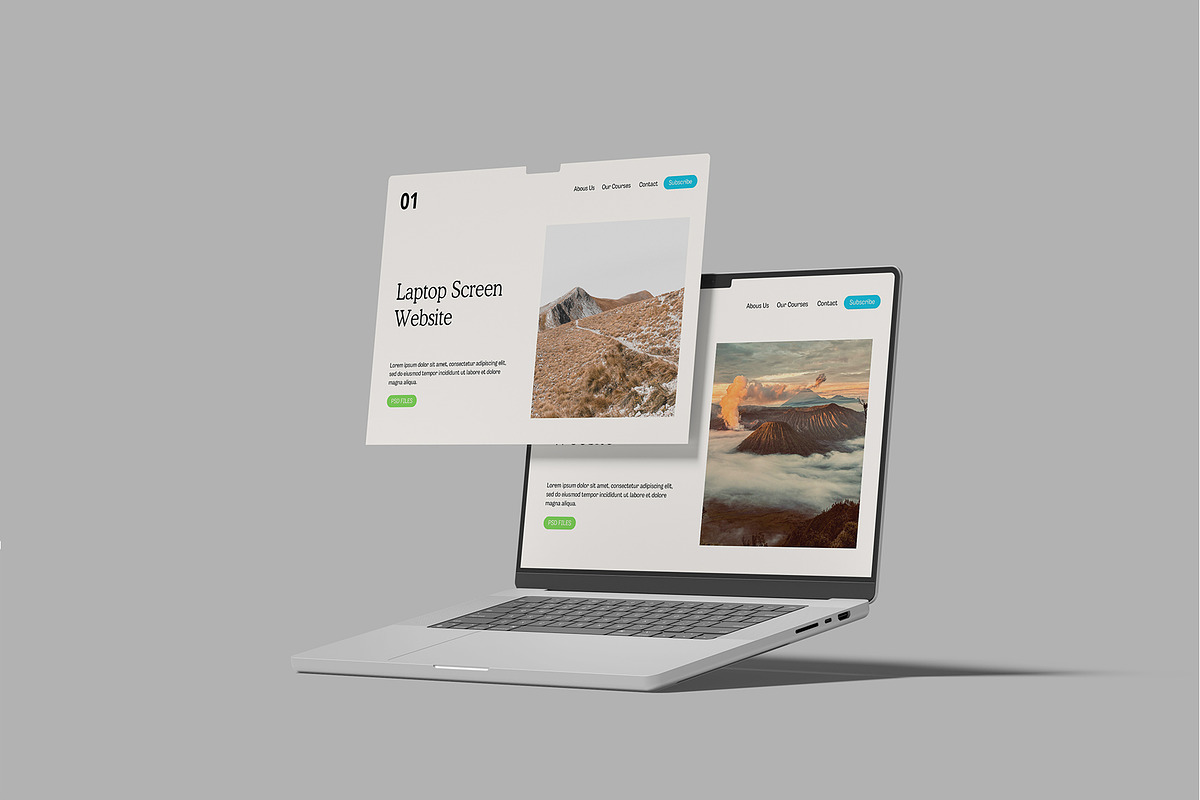 Laptop Screen Website Mockup, a Mockup by lamorastudio (Photo 11 of 11)