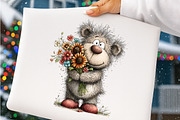 Whimsical summer teddy bear clipart, an Illustration by SinaCreation (Thumbnail 3 of 8)