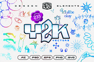 235 Y2K Shapes, Icons And Elements