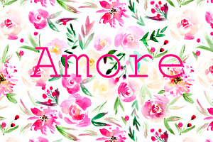 Amore - seamless floral pattern