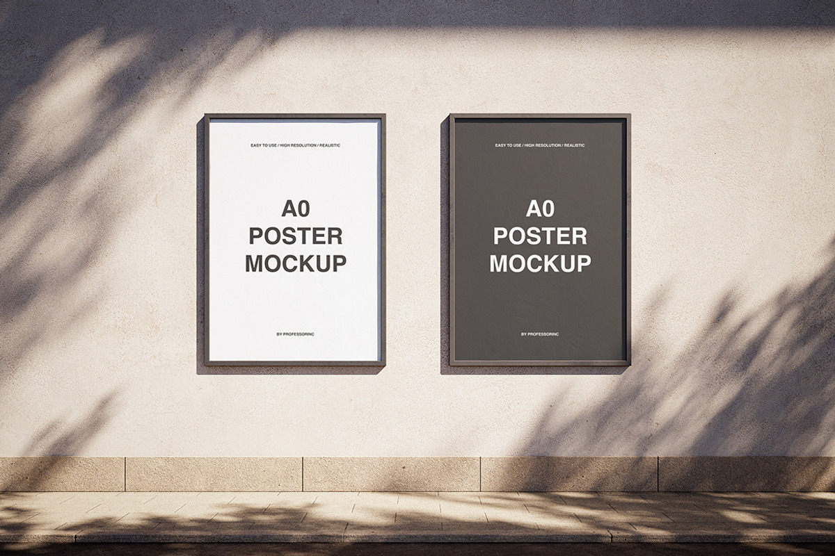 Poster Mockup Set, an Advertising Mockup by professorinc (Photo 3 of 5)