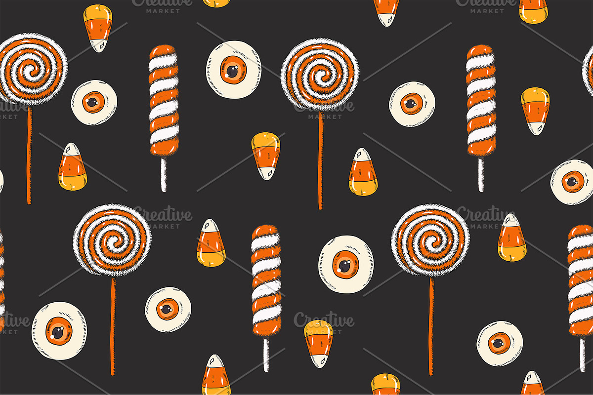 Vector Halloween Seamless pattern, a Pattern Graphic by Tabiti (Photo 1 of 2)