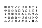 50 Fashion Icons, an Outline Icon by Side Project (Thumbnail 2 of 7)