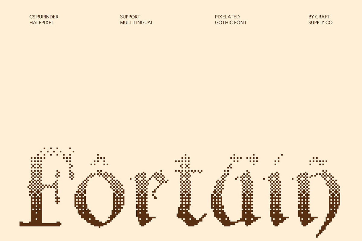 CS Rupinder Halfpixel, a Serif Font by Craft Supply Co. (Photo 7 of 8)