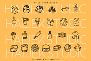 55 Junk Food Procreate Stamp Brushes, a Brushes & More by HalieKStudio (Thumbnail 3 of 9)