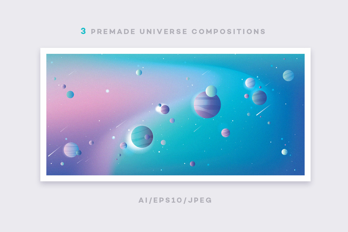 Colorful Space-vector typography, a Symbol Font by Polar Vectors (Photo 14 of 18)