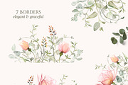 Transparent Blush Garden Watercolor, an Illustration by Akvarelldesign (Thumbnail 3 of 10)