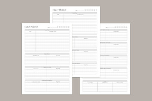 Meal Planning Pages Set V-05