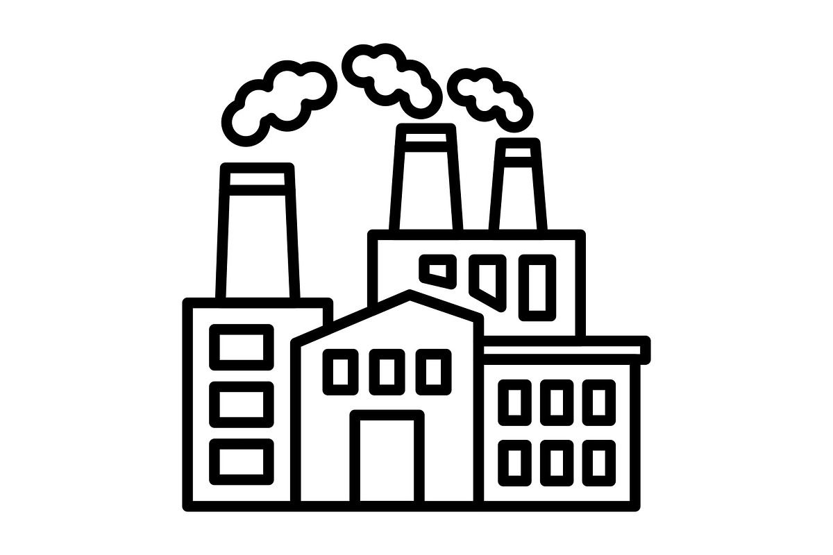 Factory Line Icon, an Outline Icon by Pexelpy (Photo 1 of 2)