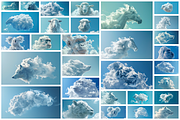90 Clouds animals against a blue sky, an Animal Illustration by Handmadefont (Thumbnail 3 of 64)