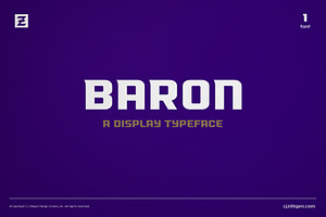 Baron, a Font by VarsityType®