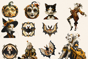 SURREAL HALLOWEEN CLIPART PACK